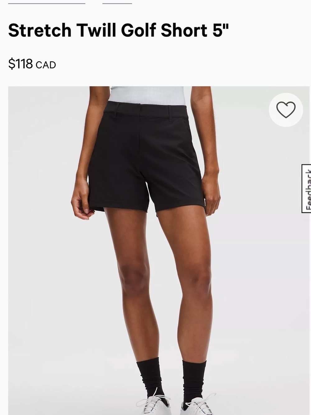 NWT Lululemon athletica Black Athletic Stretch Shorts